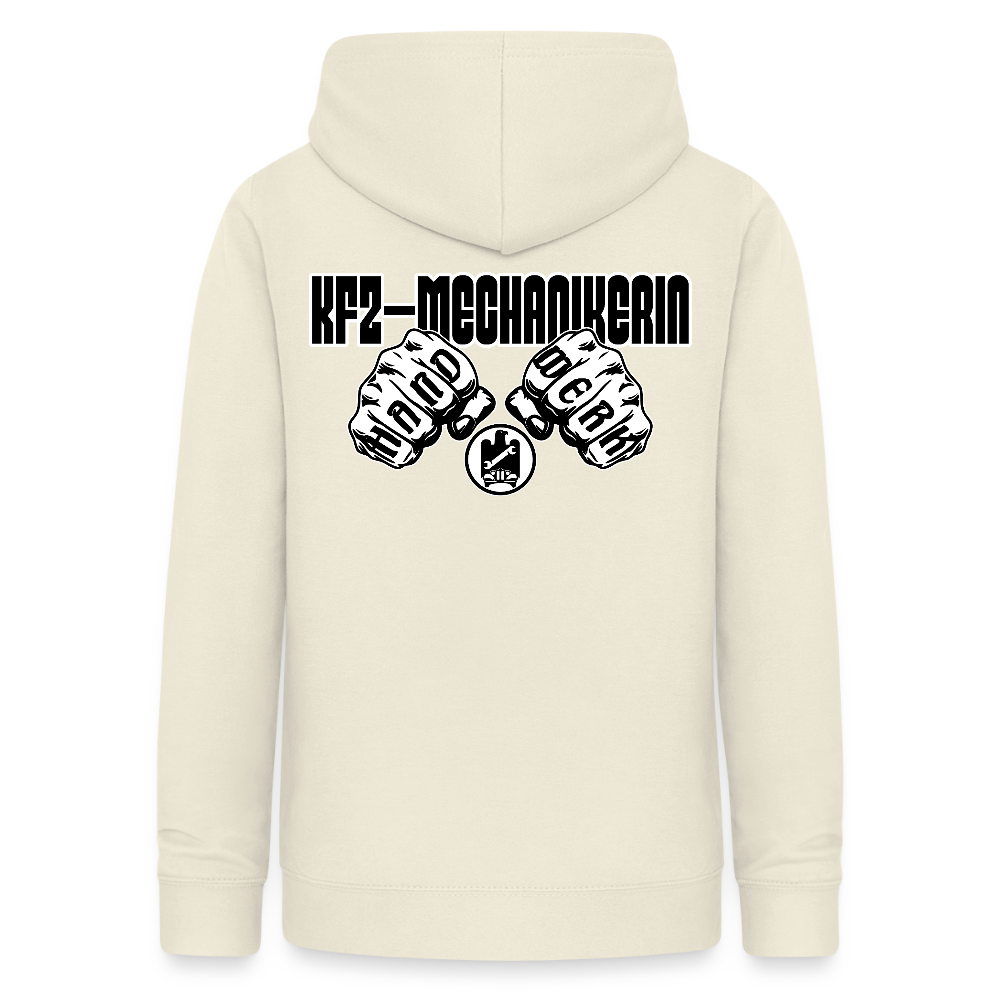 Frauen Hoodie "KFZ-Mechanikerin" (beidseitig beruckt) Vanille-Milchshake Frauen Hoodie {{ color }}