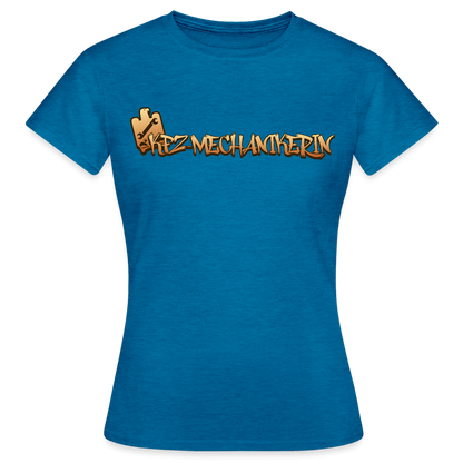 Frauen T-Shirt "KFZ-Mechanikerin" Antikblaues Saphir meliert Frauen T-Shirt {{ color }}