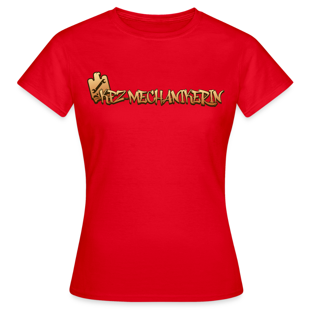 Frauen T-Shirt "KFZ-Mechanikerin" Rot Frauen T-Shirt {{ color }}