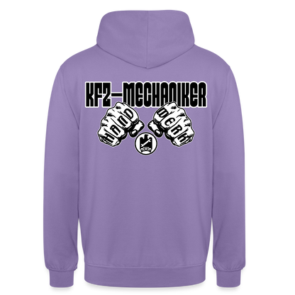 Unisex Hoodie "Mechaniker" (beidseitig bedruckt) Lavendel Unisex Hoodie {{ color }}
