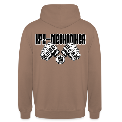 Unisex Hoodie "Mechaniker" (beidseitig bedruckt) Mokka Unisex Hoodie {{ color }}