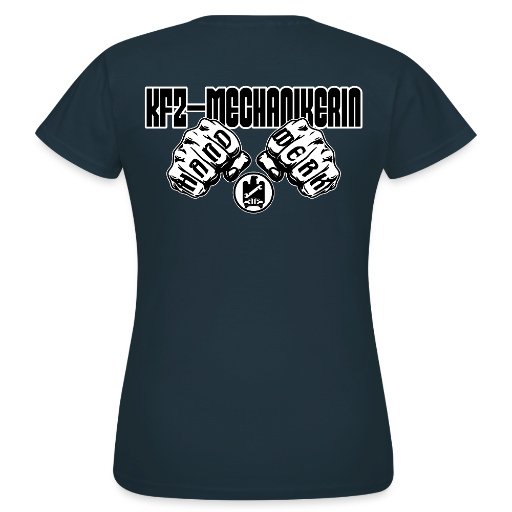 Frauen T-Shirt "KFZ-Mechanikerin" (beidseitig bedruckt) Navy Frauen T-Shirt {{ color }}