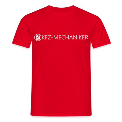 Unisex T-Shirt "KFZ-Mechaniker" Rot Männer T-Shirt {{ color }}