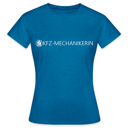 Frauen T-Shirt "KFZ-Mechanikerin" Antikblaues Saphir meliert Frauen T-Shirt {{ color }}