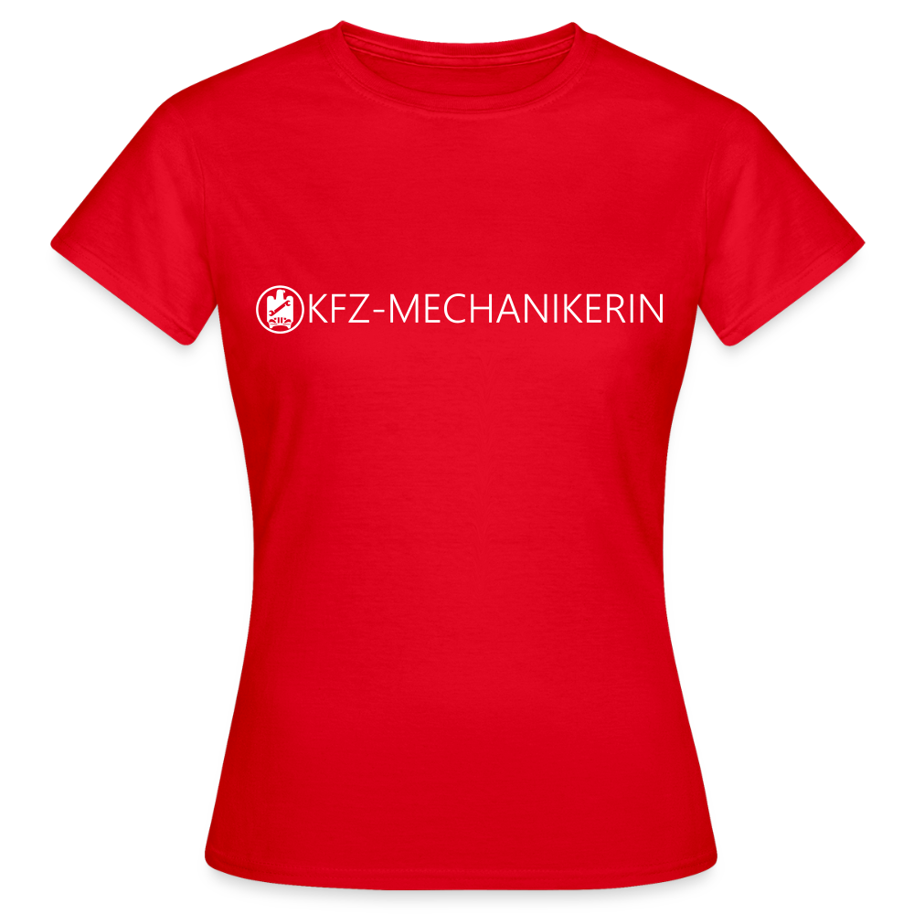 Frauen T-Shirt "KFZ-Mechanikerin" Rot Frauen T-Shirt {{ color }}