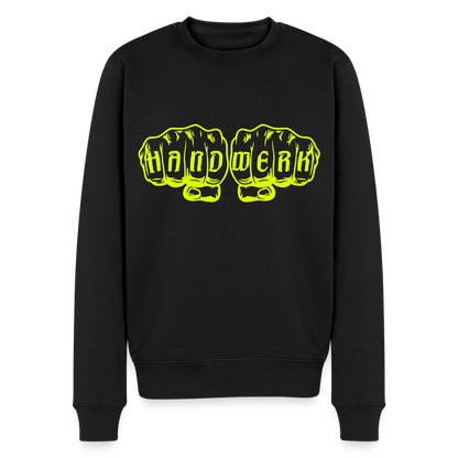 Unisex Premium Pullover "Klimatechniker" neongelb Schwarz Männer Premium Pullover {{ color }}