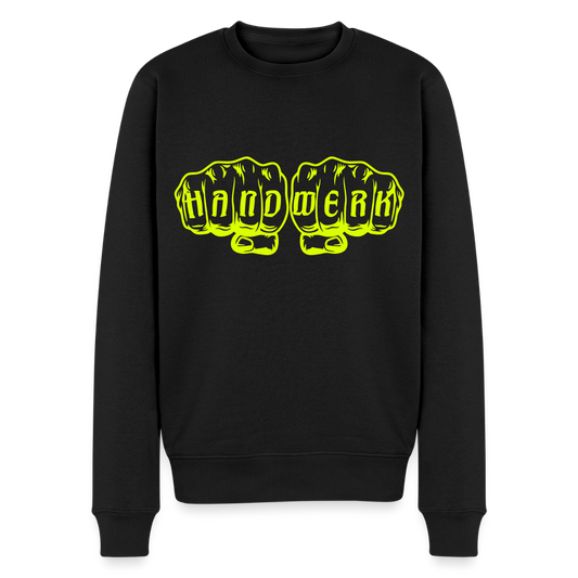 Unisex Premium Pullover "Klimatechniker" neongelb Schwarz Männer Premium Pullover {{ color }}