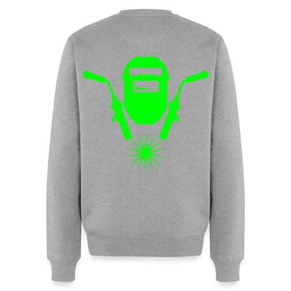 Unisex Premium Pullover "Metallbauer" neongrün Grau meliert Männer Premium Pullover {{ color }}