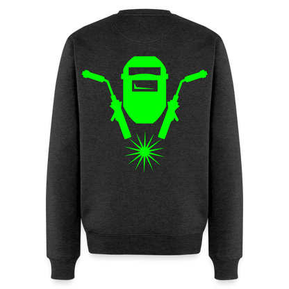 Unisex Premium Pullover "Metallbauer" neongrün Anthrazit meliert Männer Premium Pullover {{ color }}