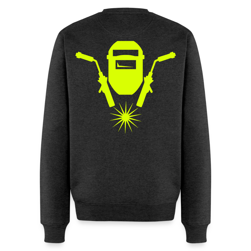 Unisex Premium Pullover "Schweisser" neongelb Anthrazit meliert Männer Premium Pullover {{ color }}
