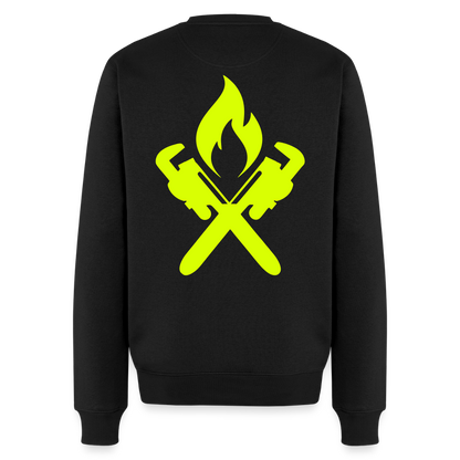 Unisex Premium Pullover "Heizungsbauer" neongelb Schwarz Männer Premium Pullover {{ color }}