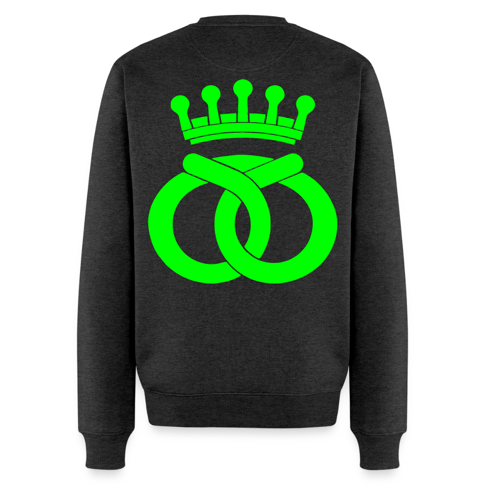 Unisex Premium Pullover "Bäcker" neongrün Anthrazit meliert Männer Premium Pullover {{ color }}