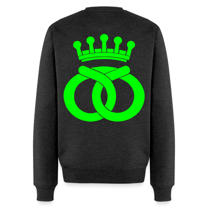 Unisex Premium Pullover "Bäcker" neongrün Anthrazit meliert Männer Premium Pullover {{ color }}