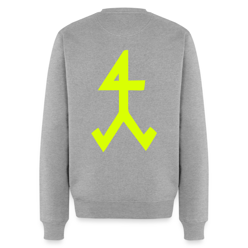 Unisex Premium Pullover "Steinmetz" neongelb Grau meliert Männer Premium Pullover {{ color }}