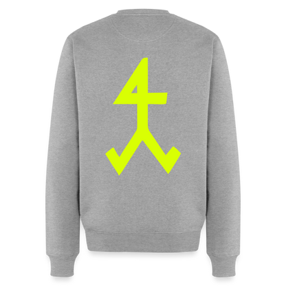 Unisex Premium Pullover "Steinmetz" neongelb Grau meliert Männer Premium Pullover {{ color }}