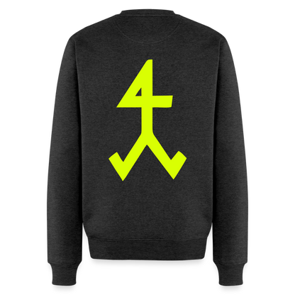 Unisex Premium Pullover "Steinmetz" neongelb Anthrazit meliert Männer Premium Pullover {{ color }}