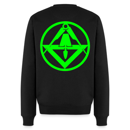 Unisex Premium Pullover "Stuckateur" neongrün Schwarz Männer Premium Pullover {{ color }}