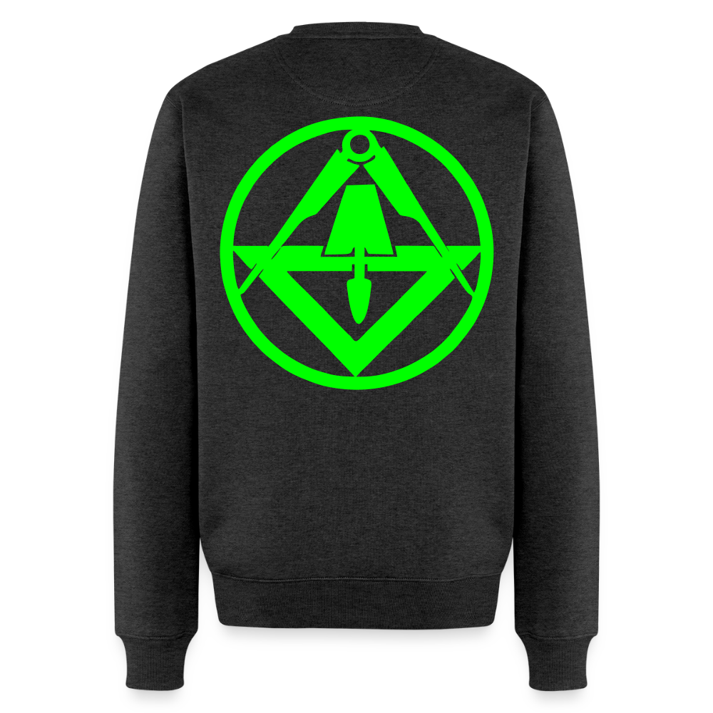 Unisex Premium Pullover "Stuckateur" neongrün Anthrazit meliert Männer Premium Pullover {{ color }}