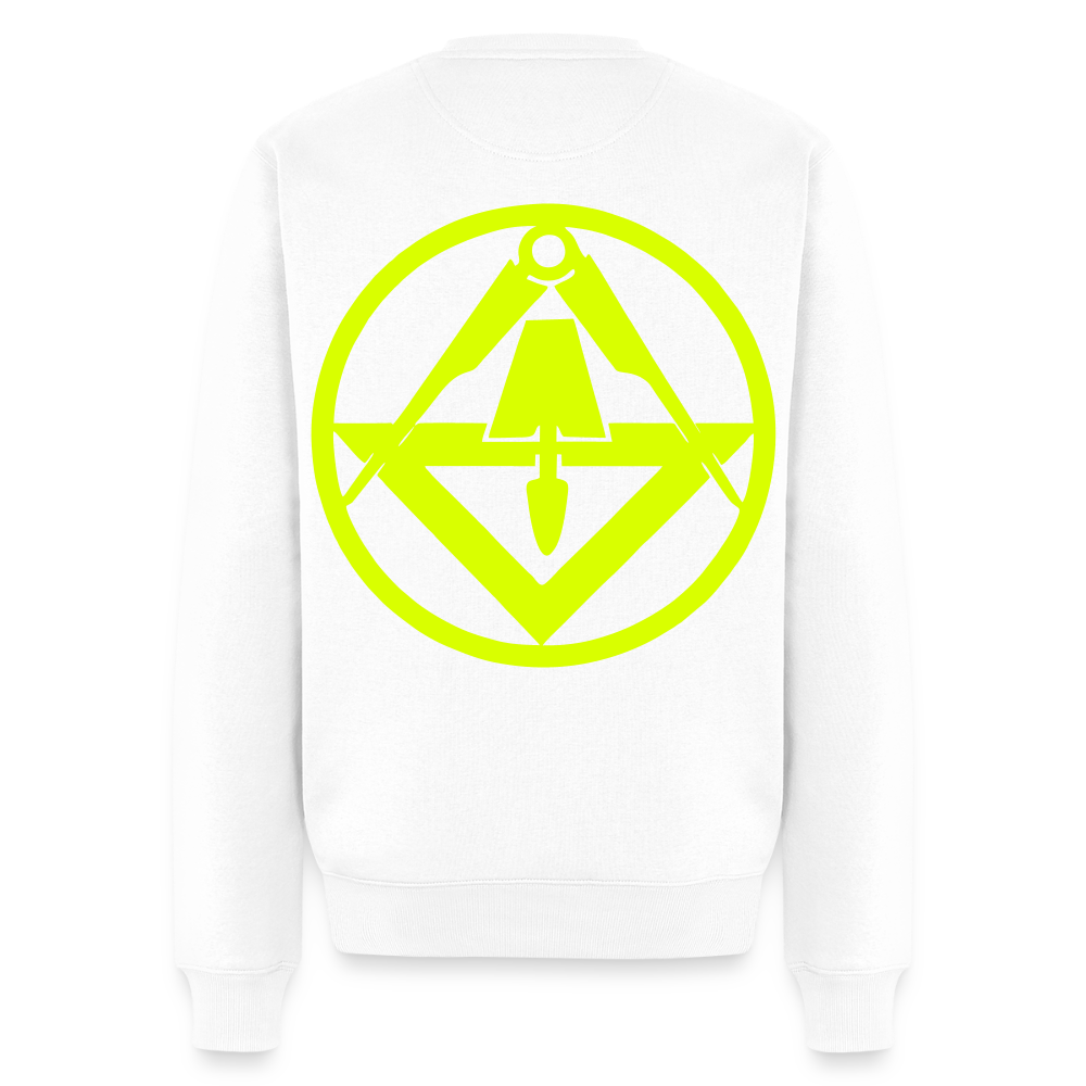 Unisex Premium Pullover "Stuckateur" neongelb Weiß Männer Premium Pullover {{ color }}