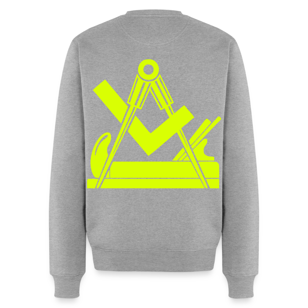 Unisex Premium Pullover "Schreiner" neongelb Grau meliert Männer Premium Pullover {{ color }}