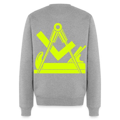 Unisex Premium Pullover "Schreiner" neongelb Grau meliert Männer Premium Pullover {{ color }}
