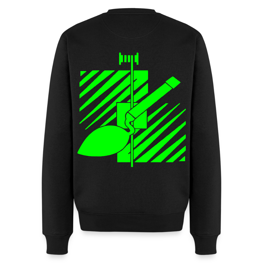 Unisex Premium Pullover "Fliesenleger" neongrün Schwarz Männer Premium Pullover {{ color }}