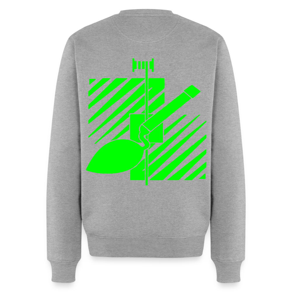 Unisex Premium Pullover "Fliesenleger" neongrün Grau meliert Männer Premium Pullover {{ color }}