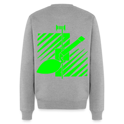 Unisex Premium Pullover "Fliesenleger" neongrün Grau meliert Männer Premium Pullover {{ color }}