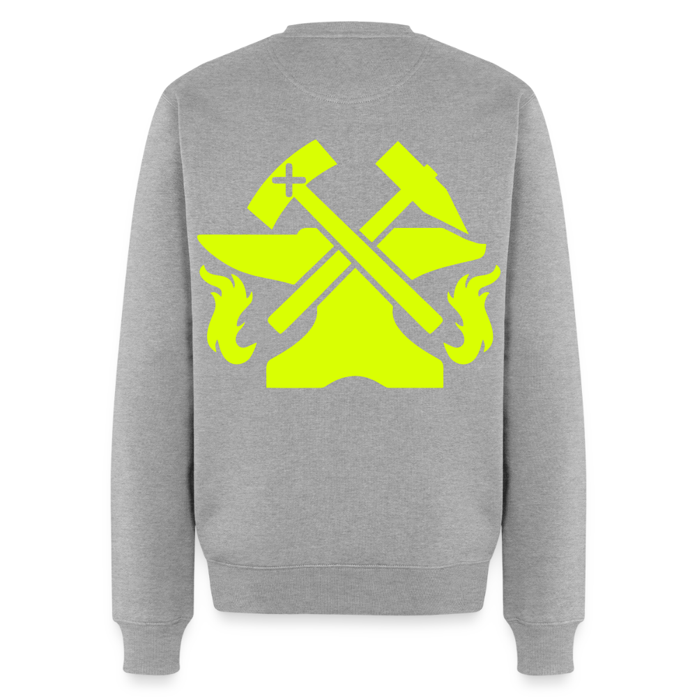 Unisex Premium Pullover "Metallbauer" neongelb Grau meliert Männer Premium Pullover {{ color }}