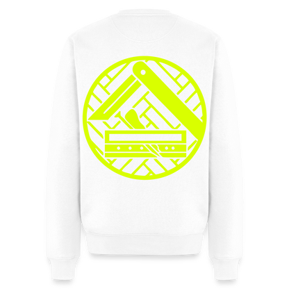 Unisex Premium Pullover "Parkettleger" neongelb Weiß Männer Premium Pullover {{ color }}