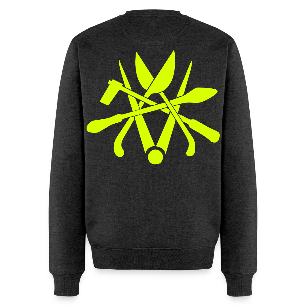 Unisex Premium Pullover "Spengler" neongelb Anthrazit meliert Männer Premium Pullover {{ color }}