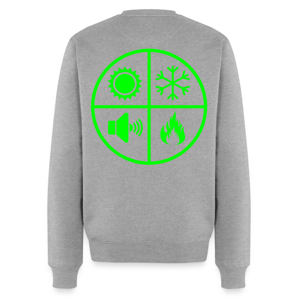 Unisex Premium Pullover "Isolierer" neongrün Grau meliert Männer Premium Pullover {{ color }}