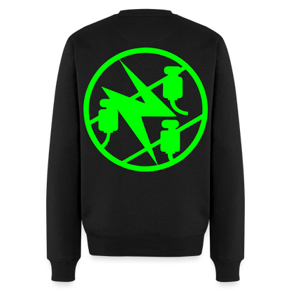 Unisex Premium Pullover "Elektriker" neongrün Schwarz Männer Premium Pullover {{ color }}