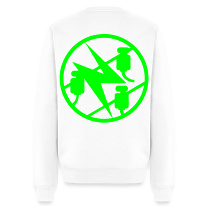 Unisex Premium Pullover "Elektriker" neongrün Weiß Männer Premium Pullover {{ color }}