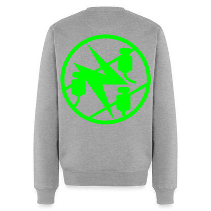 Unisex Premium Pullover "Elektriker" neongrün Grau meliert Männer Premium Pullover {{ color }}