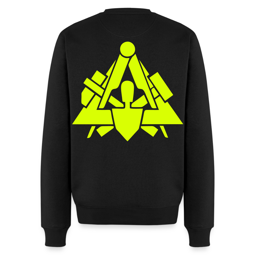 Unisex Premium Pullover "Maurer" neongelb Schwarz Männer Premium Pullover {{ color }}