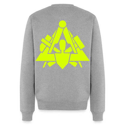 Unisex Premium Pullover "Maurer" neongelb Grau meliert Männer Premium Pullover {{ color }}