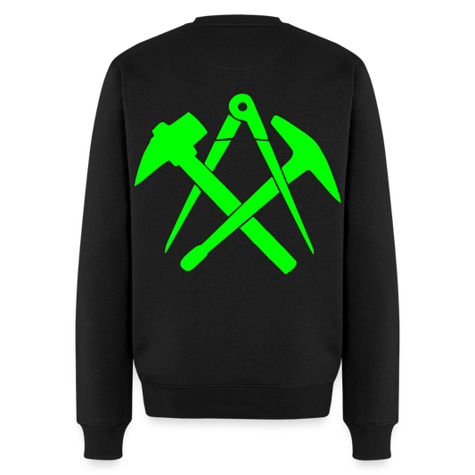 Unisex Premium Pullover "Dachdecker" neongrün Schwarz Männer Premium Pullover {{ color }}