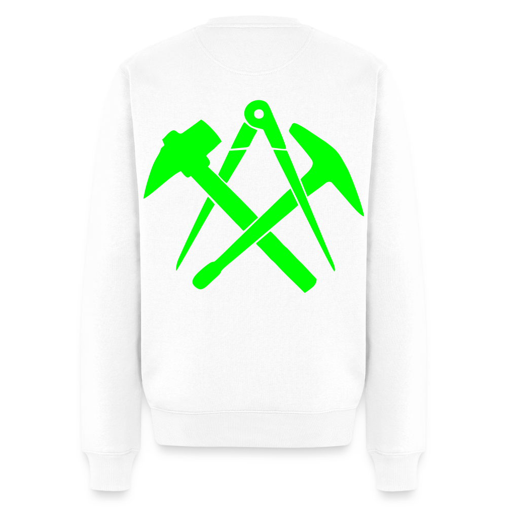 Unisex Premium Pullover "Dachdecker" neongrün Weiß Männer Premium Pullover {{ color }}