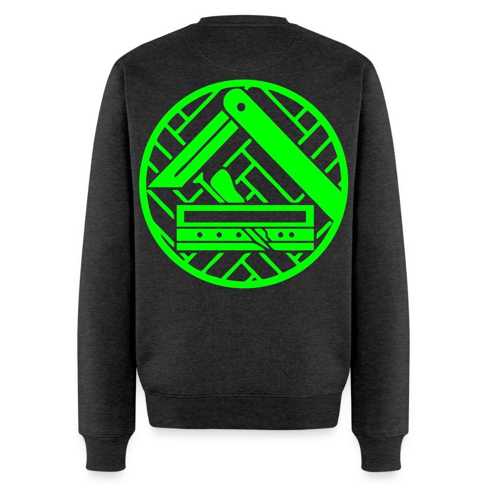 Unisex Premium Pullover "Parkettleger" neongrün Anthrazit meliert Männer Premium Pullover {{ color }}