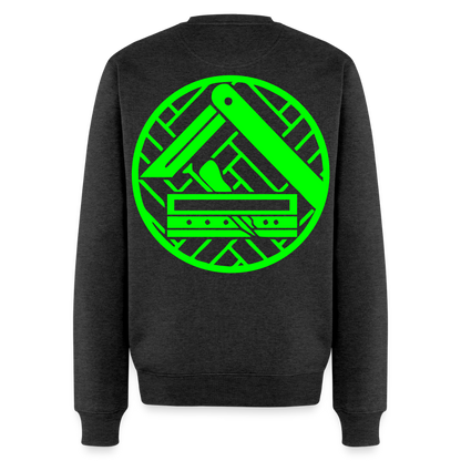 Unisex Premium Pullover "Parkettleger" neongrün Anthrazit meliert Männer Premium Pullover {{ color }}