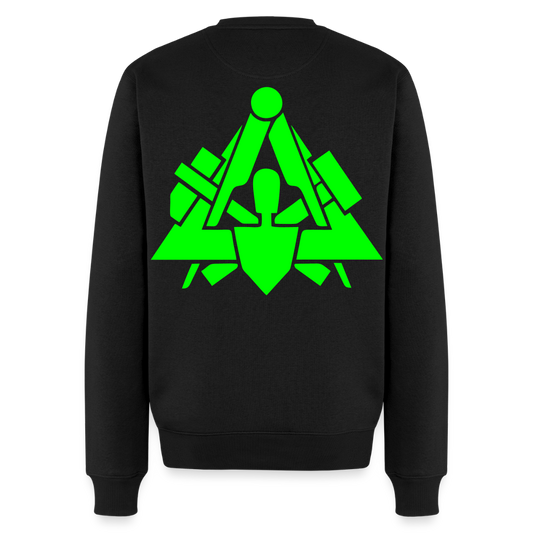 Unisex Premium Pullover "Maurer" neongrün Schwarz Männer Premium Pullover {{ color }}