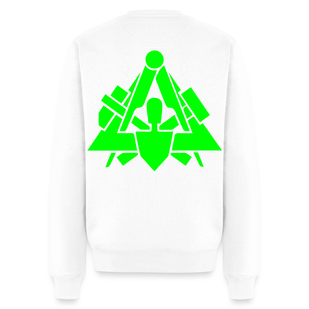 Unisex Premium Pullover "Maurer" neongrün Weiß Männer Premium Pullover {{ color }}