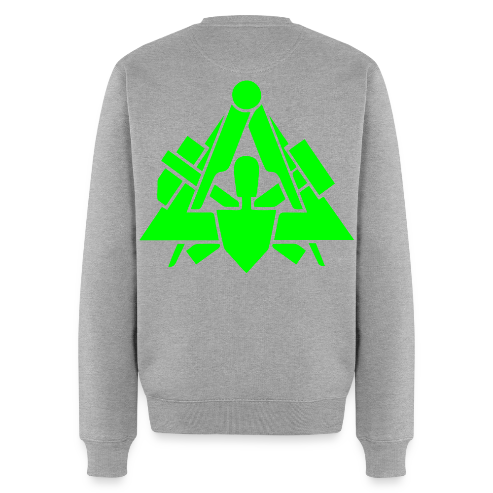 Unisex Premium Pullover "Maurer" neongrün Grau meliert Männer Premium Pullover {{ color }}