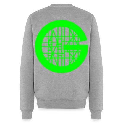 Unisex Premium Pullover "Gerüstbauer" neongrün Grau meliert Männer Premium Pullover {{ color }}