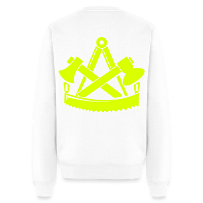 Unisex Premium Pullover "Zimmermann" neongelb Weiß Männer Premium Pullover {{ color }}