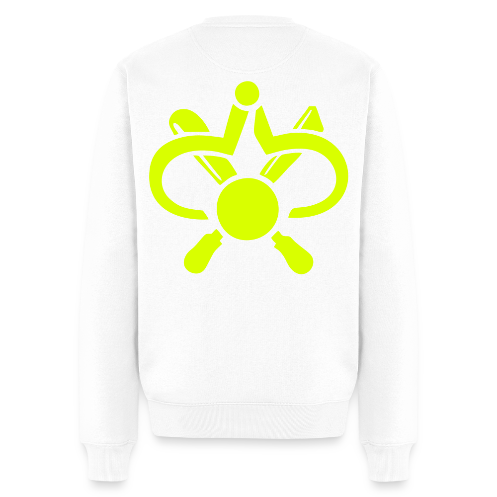 Unisex Premium Pullover "Drechsler" neongelb Weiß Männer Premium Pullover {{ color }}