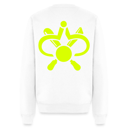 Unisex Premium Pullover "Drechsler" neongelb Weiß Männer Premium Pullover {{ color }}