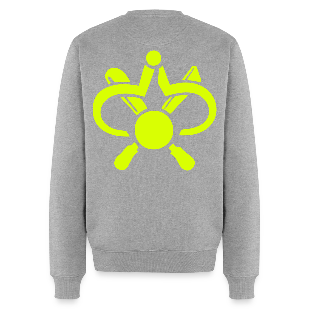 Unisex Premium Pullover "Drechsler" neongelb Grau meliert Männer Premium Pullover {{ color }}