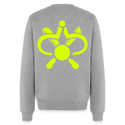 Unisex Premium Pullover "Drechsler" neongelb Grau meliert Männer Premium Pullover {{ color }}